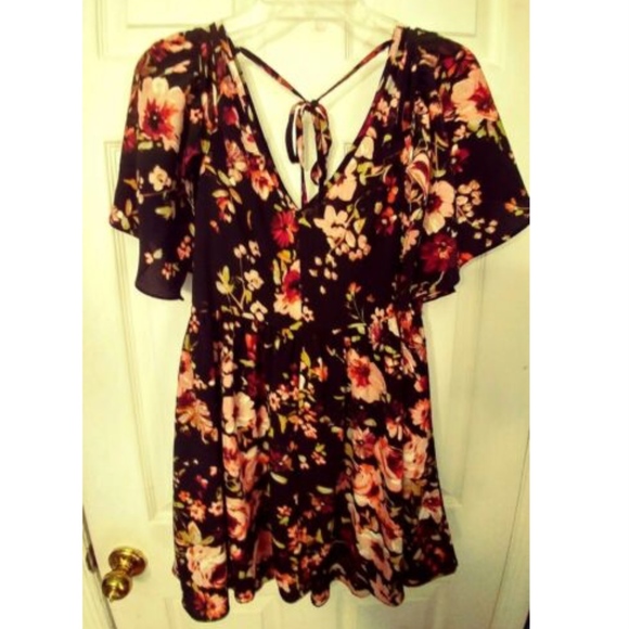 En Creme Women's Dress S Black Multicolor Floral Y2k Cottagecore - Picture 2 of 8